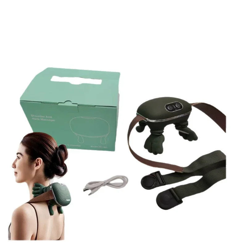 NeckHero™ - Elektrischer Nacken- & Schultermassager mit 3 Intensitätsstufen und Wärmefunktion